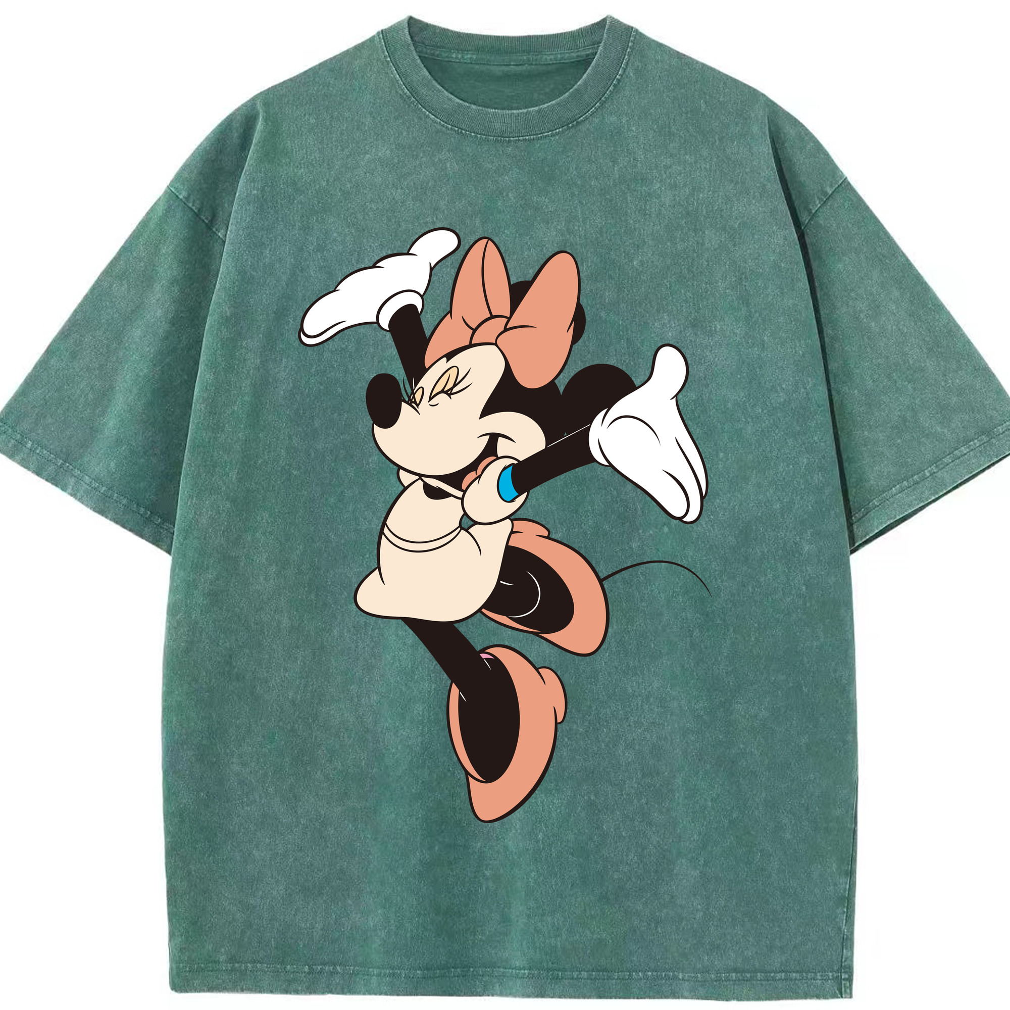 （画像用） ミッキーマウス Mickey Mouse 綿100% ヴィンテージ風 半袖Tシャツ（フロントプリント）